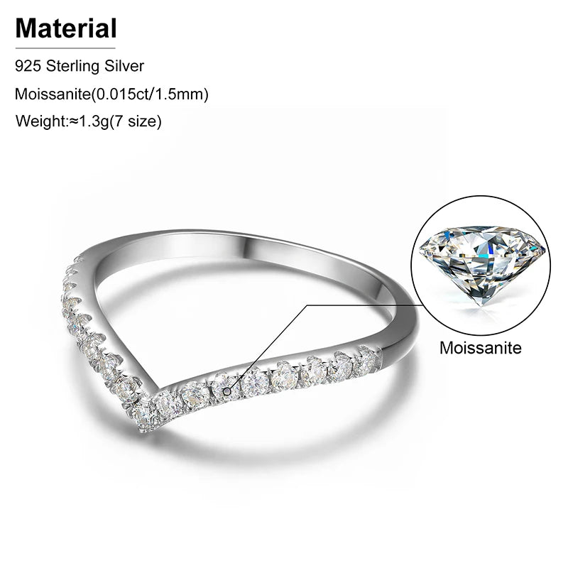 Real 925 Sterling Silver Water Droplet Moissanite Rings For Women Shining Exquisite Wedding Engagement Jewelry Girlfriend Gift